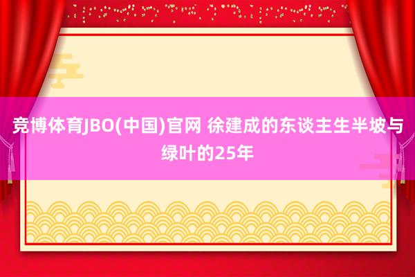 竞博体育JBO(中国)官网 徐建成的东谈主生半坡与绿叶的25年