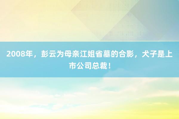 2008年，彭云为母亲江姐省墓的合影，犬子是上市公司总裁！